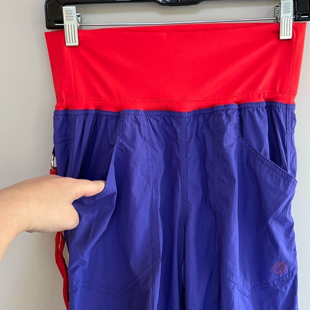 Zumba Fitness Soft-N-Stretch Cargo Pants in Purple Moon/Red, XS (Extra Spicy) - Picture 7 of 12